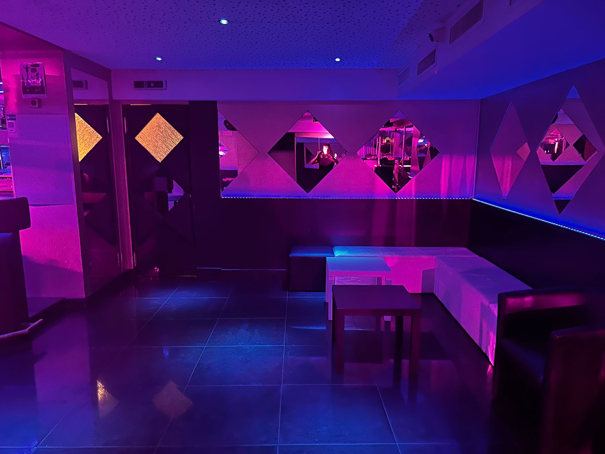 Club lounge area with comfortable seating